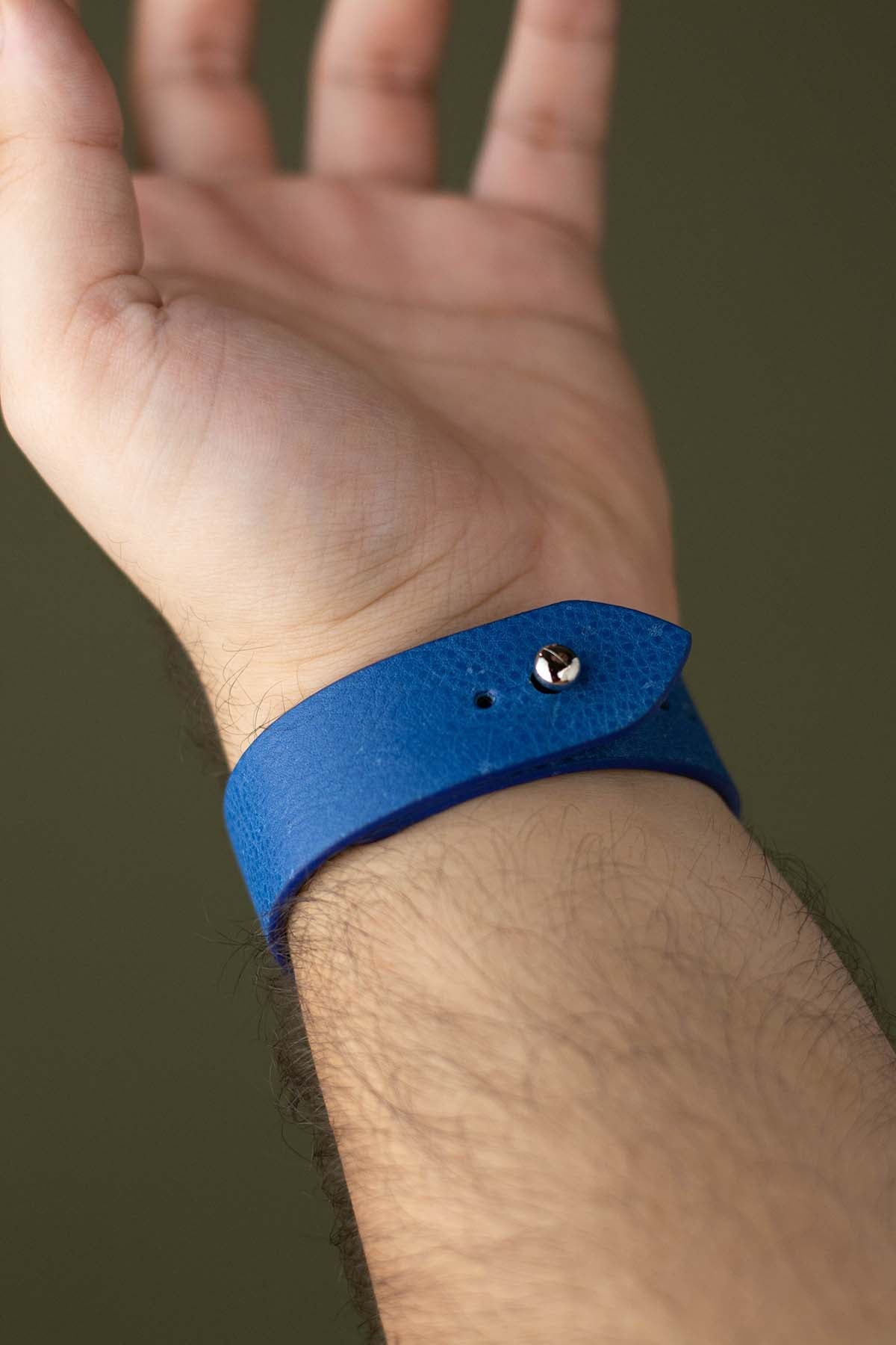 Bracelet Apple Watch Bleu - Bracelet Cuir Pur