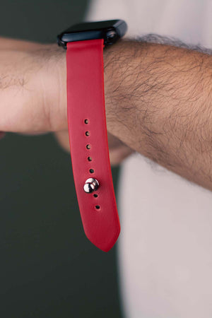 Bracelet Apple Watch Rouge - Bracelet en Cuir Pur