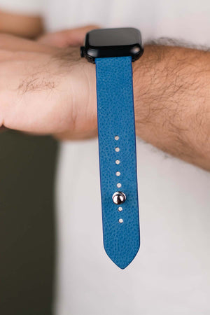 Blue Apple Watch Strap - Pure Leather Strap