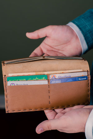 The Volonté – Lång plånbok i brunt läder