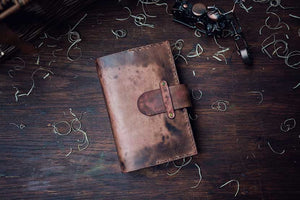 The Trésor - Leather Book Cover (Hand Dyed, Patina)