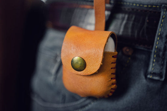 Prestige Mustard - Leather Case for AirPods 2
