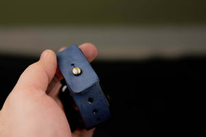 Powdered Blue Leather Watch Strap - The Hermoso